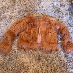 Pink faux fur